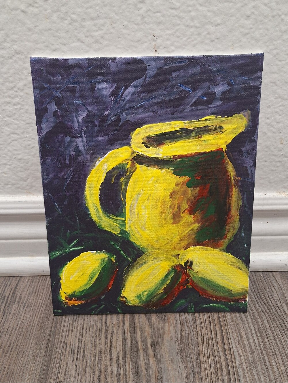 Hand made one of one 8x10 canvas board acrylic vibrant colors